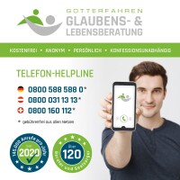 GottErfahren GLAUBENS- & LEBENSHILFE Telefondienst - Flyer mini 10cm | 50x